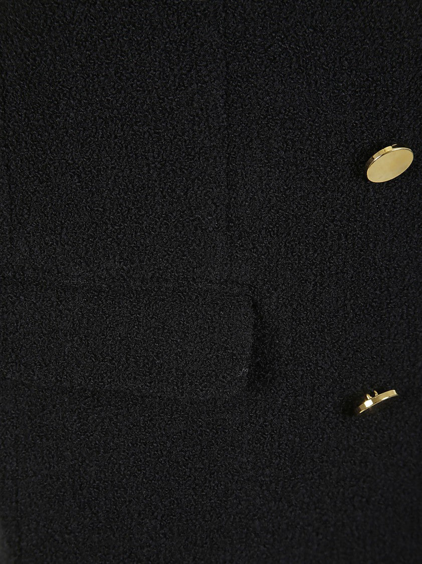 Tagliatore Double-Breasted Boucle Jacket With Gold-Tone Accents