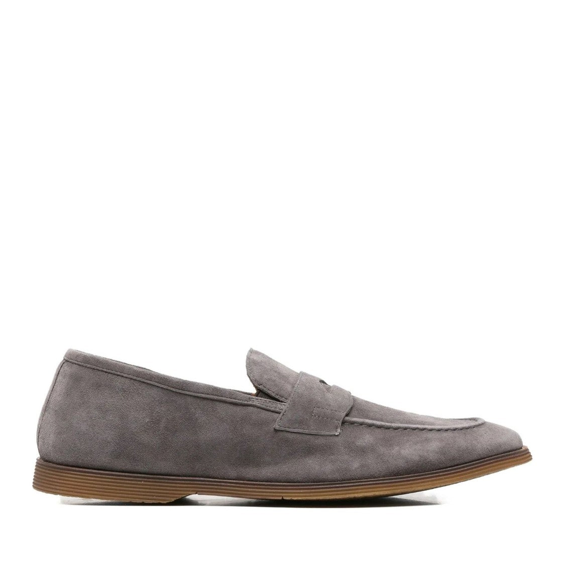 Alberto Gozzi Grey Joanna Penny Strap Suede Loafers
