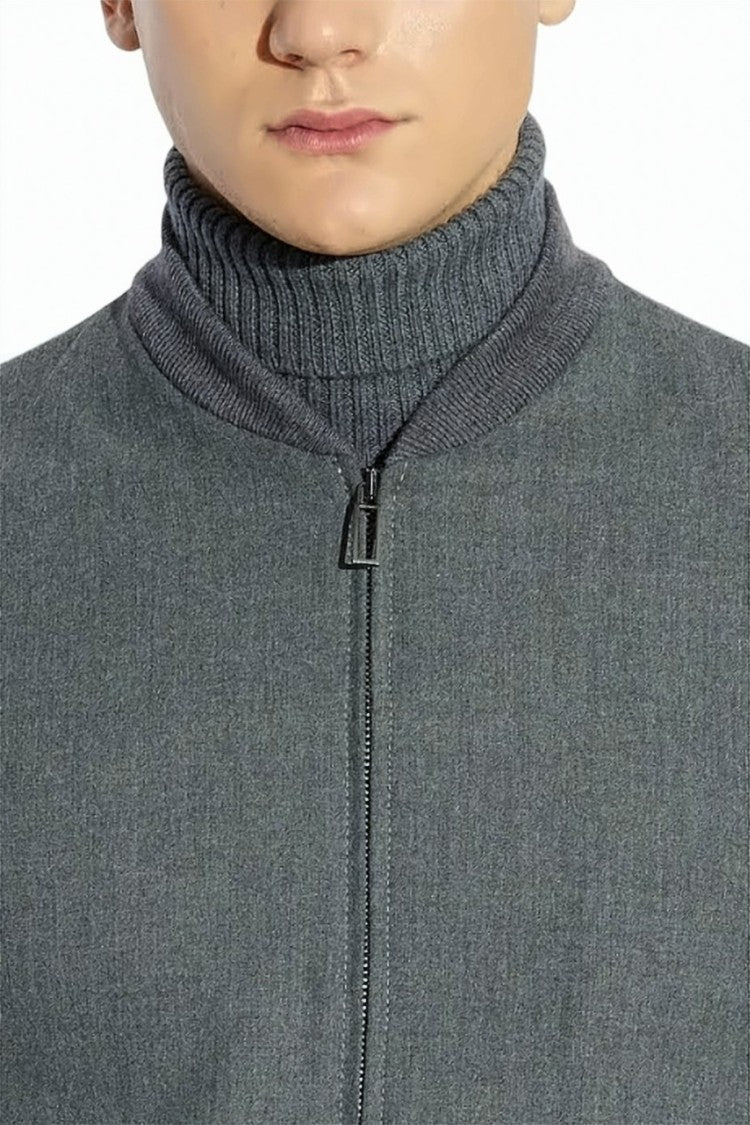 Paolo Pecora Wool Blend Tailored Double-Slider Zip Jacket