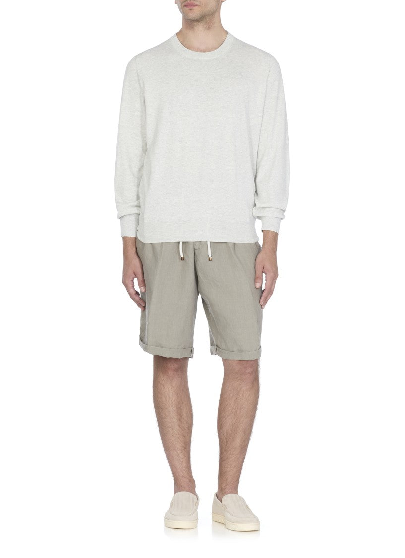 Brunello Cucinelli Light Grey Cotton Sweater