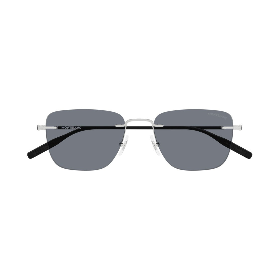 Montblanc Rimless Rectangular Sunglasses With Silver-Toned Accents