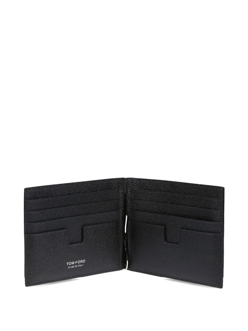Tom Ford Bifold Wallet In Textured Calf Leather
