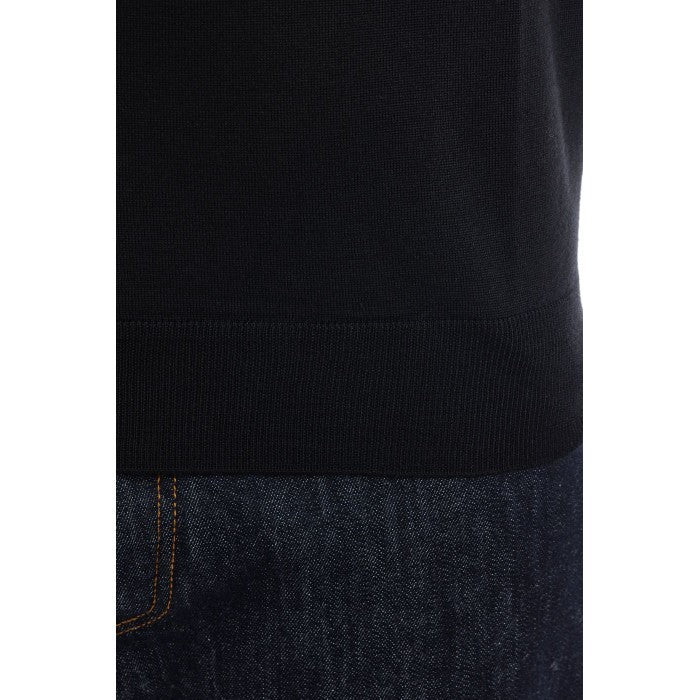 Filippo De Laurentiis Merino Wool Sweater With Classic Crew Neckline