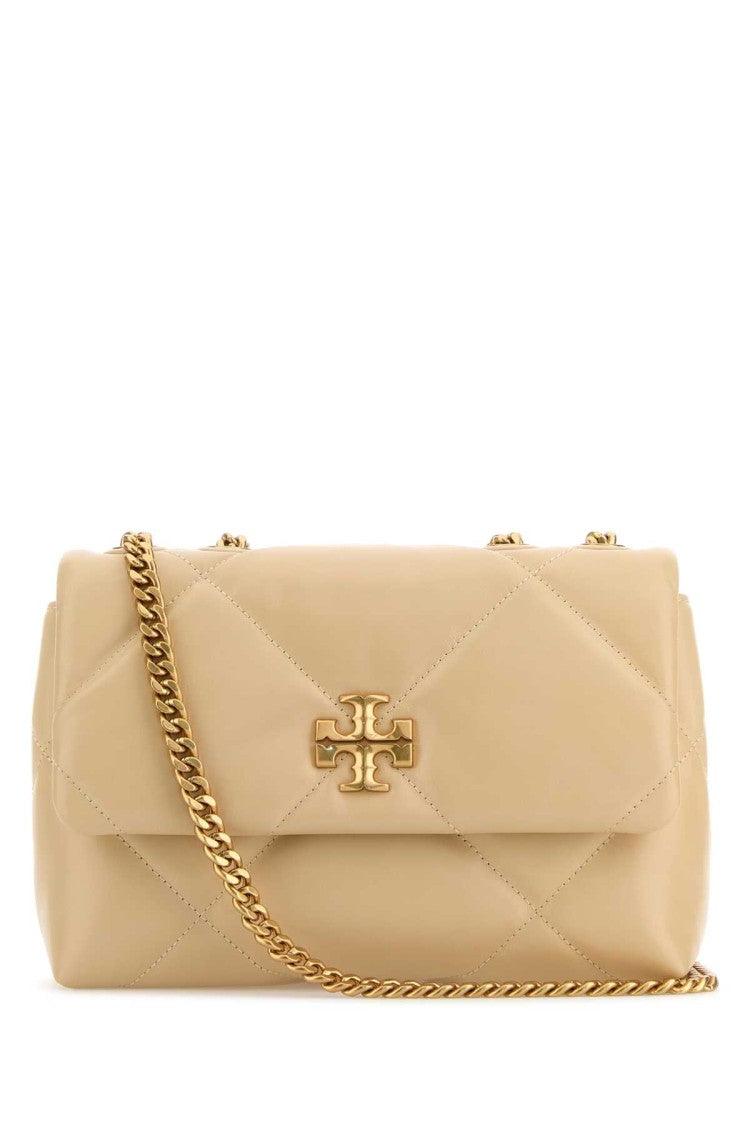 Tory Burch Beige Leather Small Kira Shoulder Bag