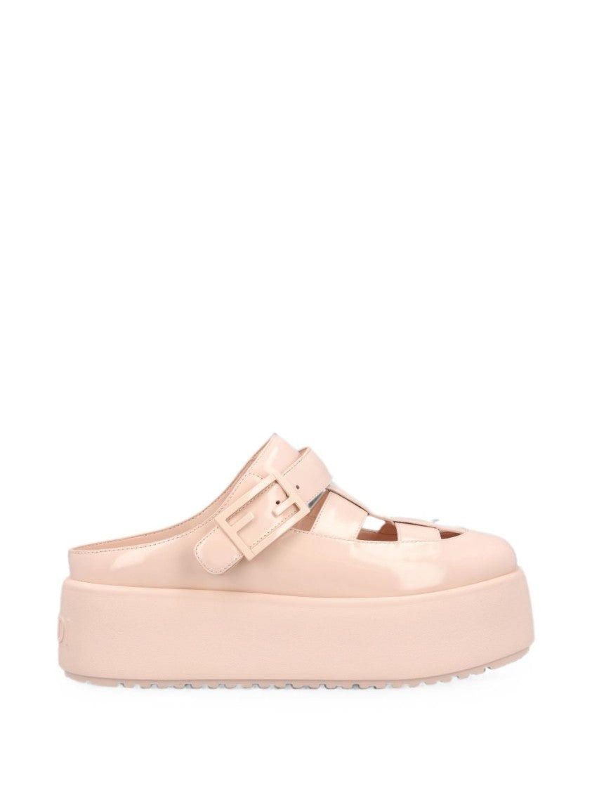 Fendi Chunky Platform Cut-Out Mules