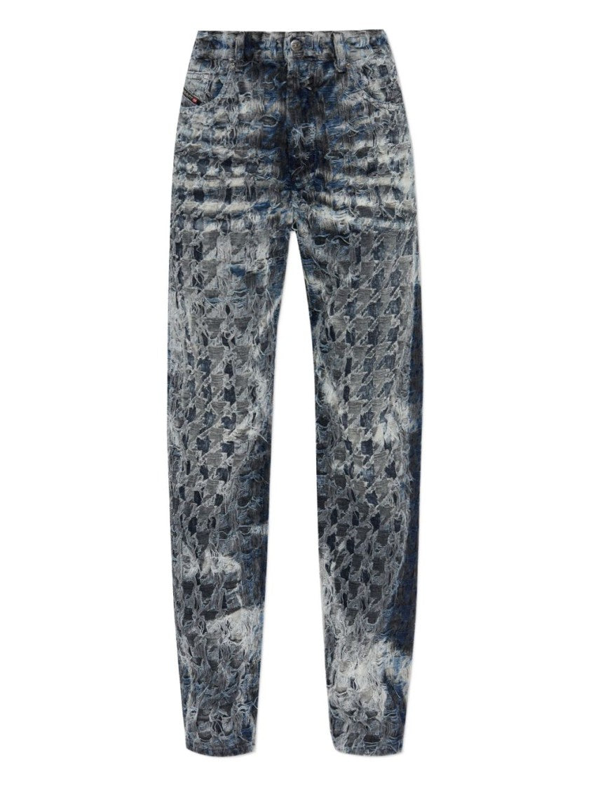 Diesel Blue Distressed Denim Jeans