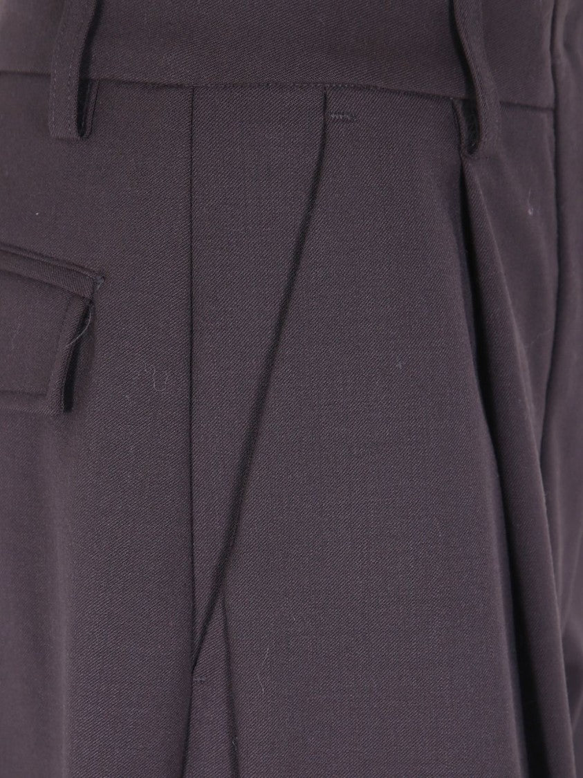The Latest Billie High-Waist Pleated Wool Wide-Leg Pants