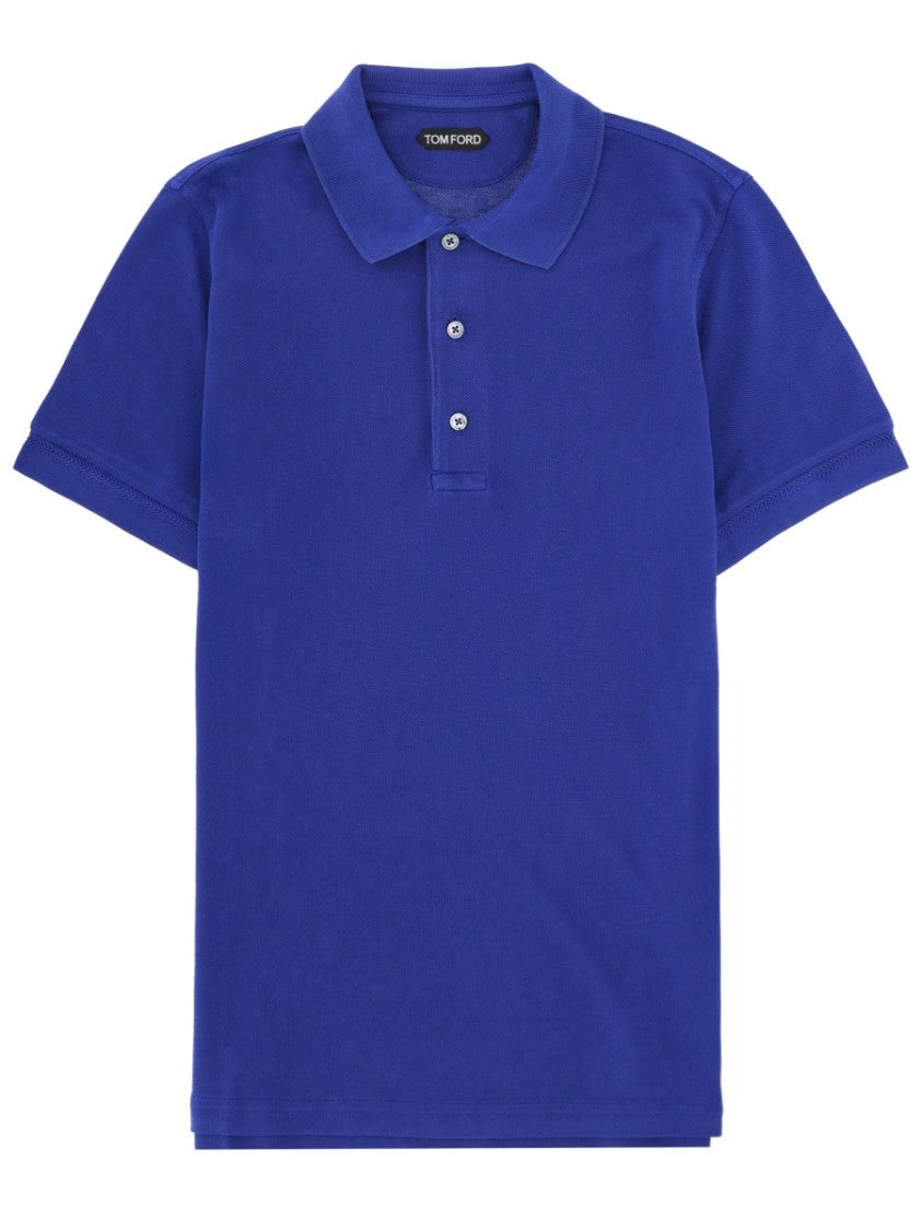 Tom Ford Lyocell-Cotton Three-Button Polo Shirt