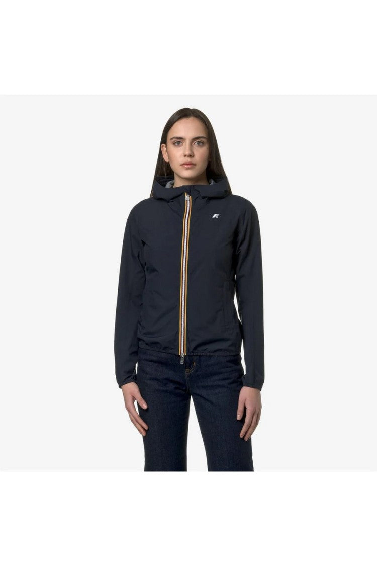 K-Way Blue Zip-Up Jacket With Hood