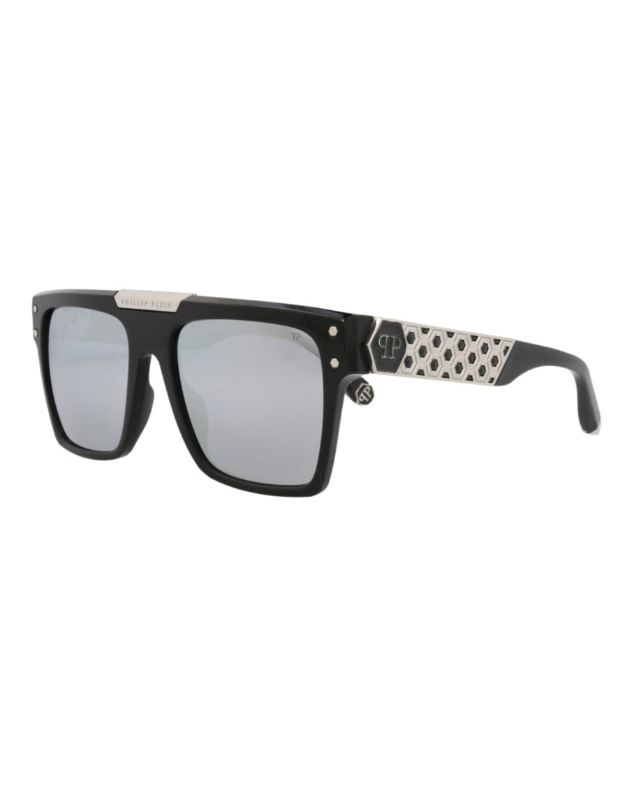Philipp Plein Square-Frame Acetate Sunglasses With Silver-Tone Accents