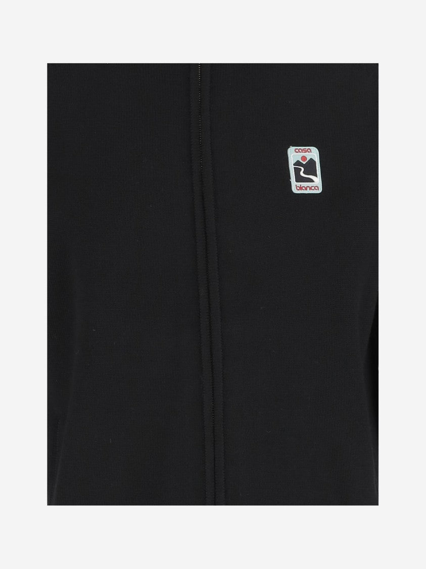 Casablanca High Neck Merino Wool Sweatshirt