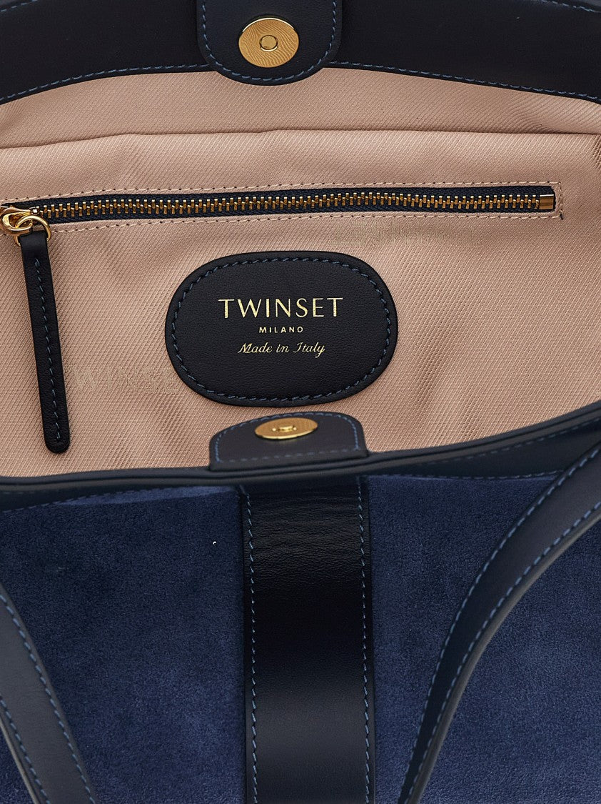 Twin-Set Suede Shoulder Bag