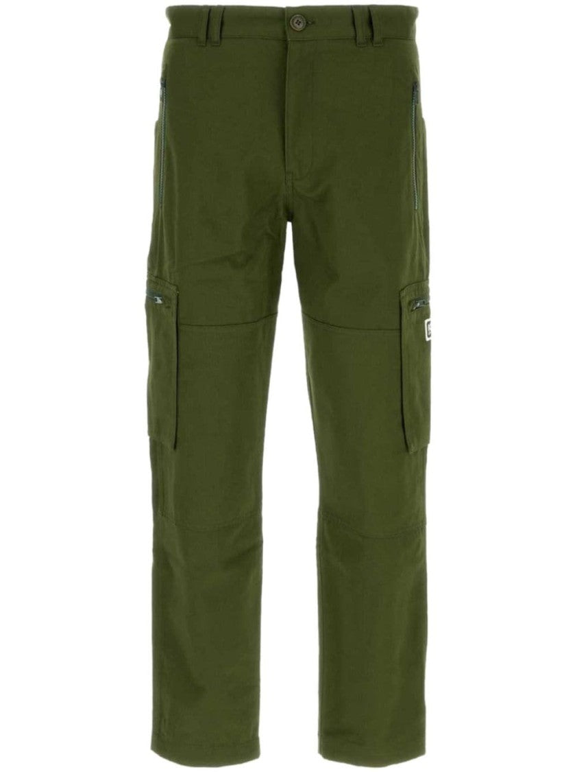 Kenzo Olive Green Cotton Cargo Trousers