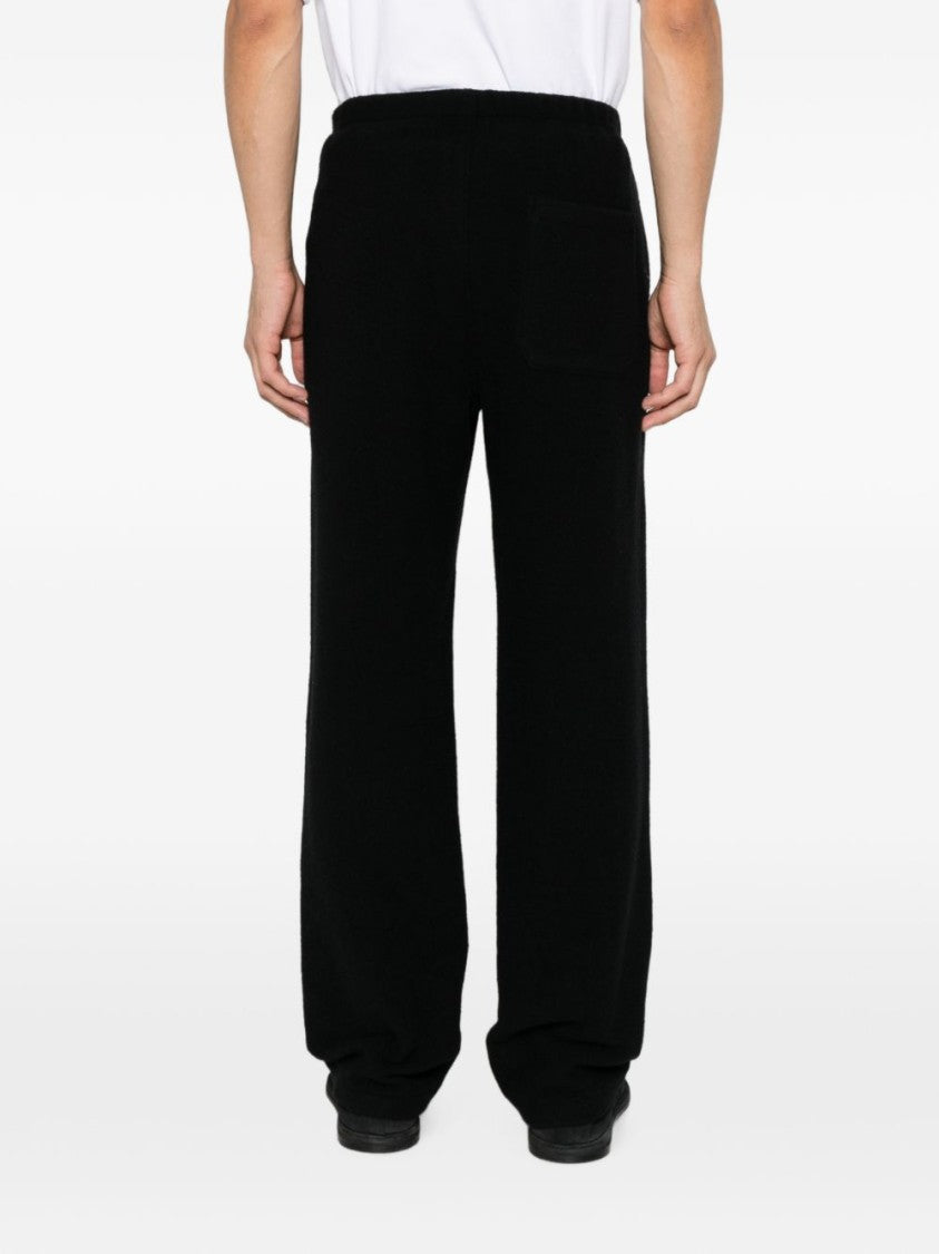 Rier Wide-Leg Black Trousers With Elasticated Waistband
