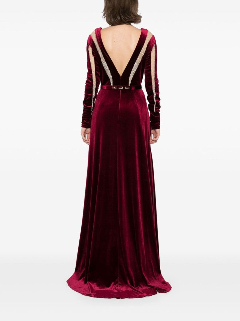 Saiid Kobeisy Velvet Long Dress