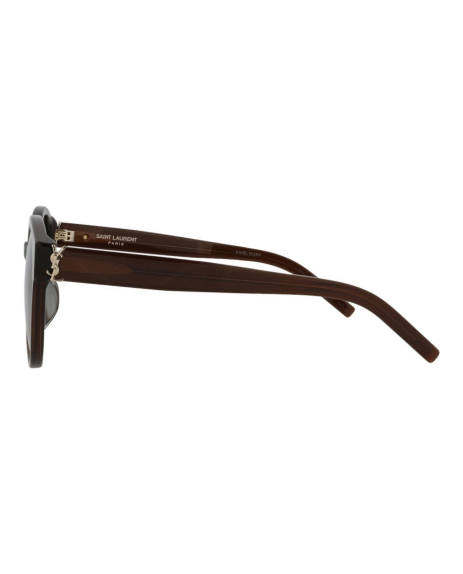 Saint Laurent Round-Frame Acetate Sunglasses