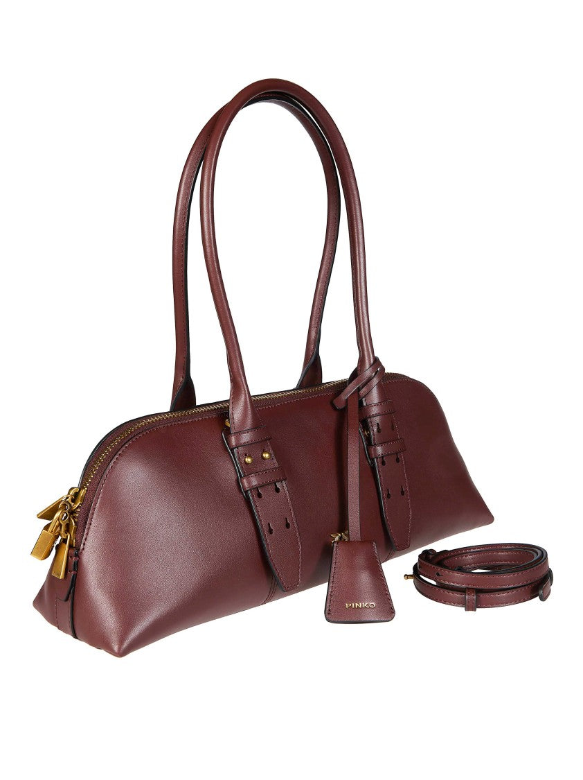 Pinko Bowling Baguette Big Smooth Handbag