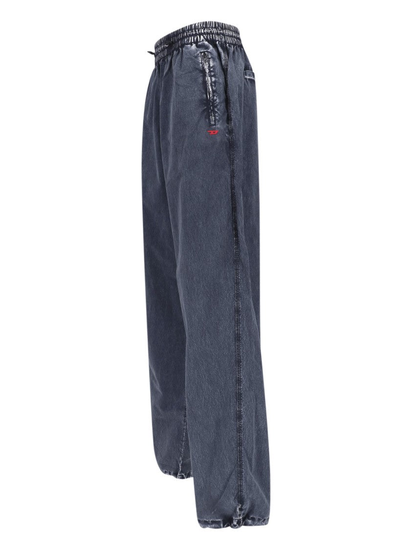 Diesel Relaxed Wide-Leg Trousers With Adjustable Hem