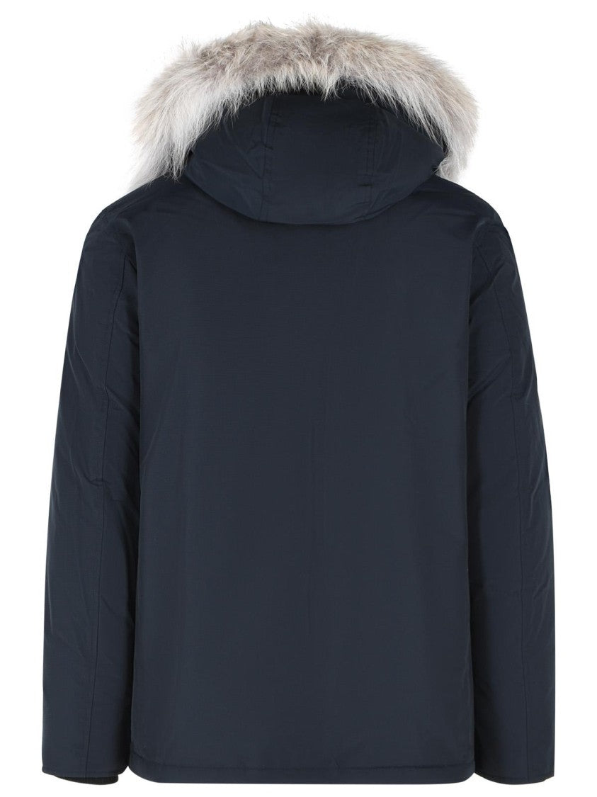 Woolrich John Rich & Bros 'Arctic' Blue Cotton Blend Parka