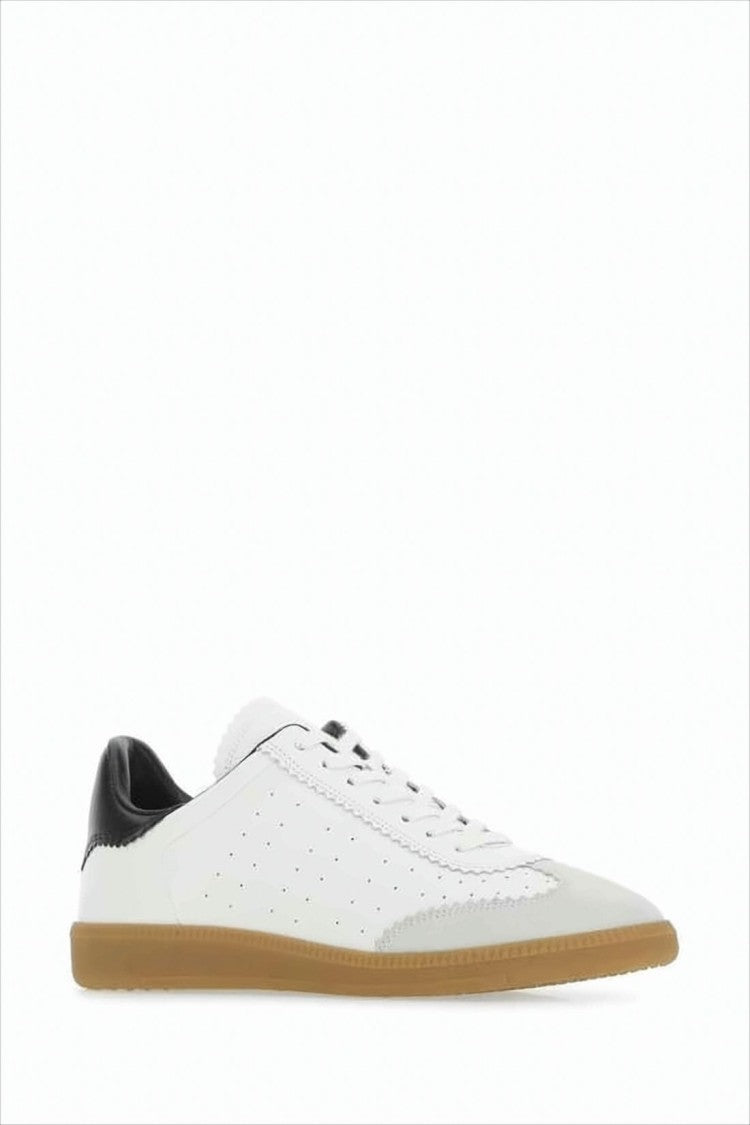 Isabel Marant Low-Top Sneaker With Perforated White Leather Upper