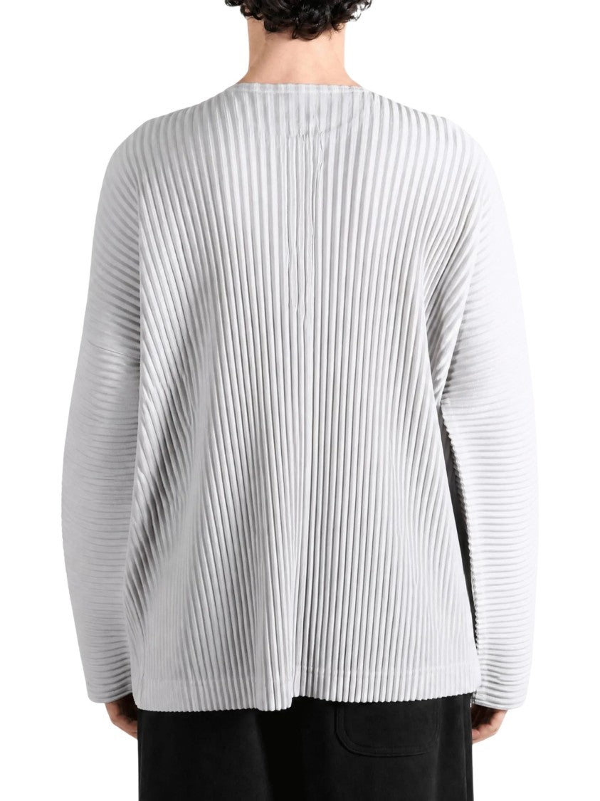 Homme Plissé Issey Miyake September White Voluminous Pleated Top
