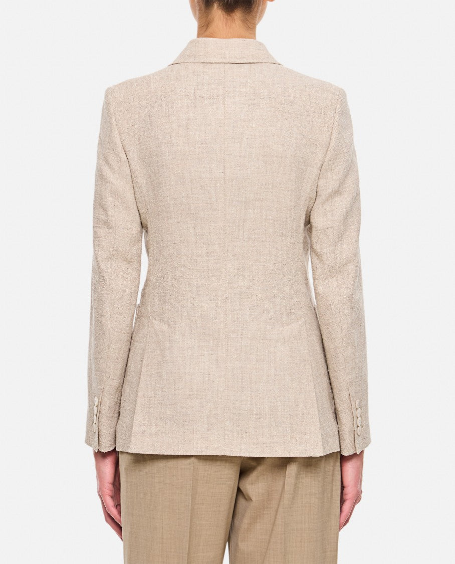 Max Mara Targa Double-Breasted Linen Blazer