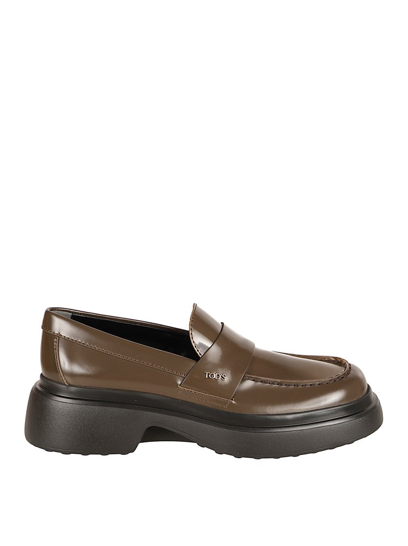 Tod's Sole Loafers In Brushed Calfskin