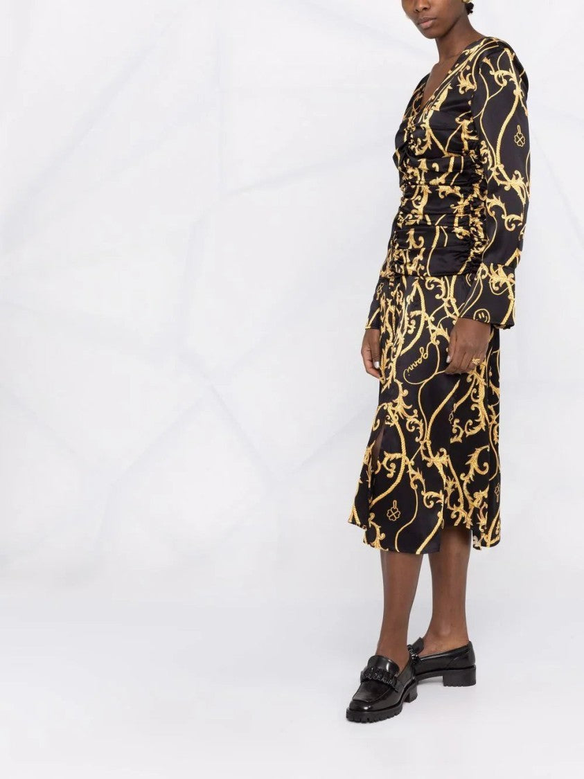 Ganni Baroque-Print Dress