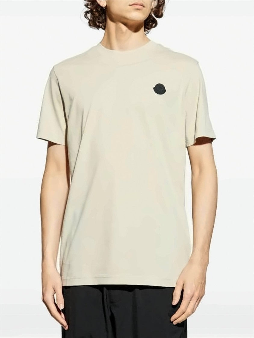 Moncler Cotton T-Shirt With Moncler Logo Patch