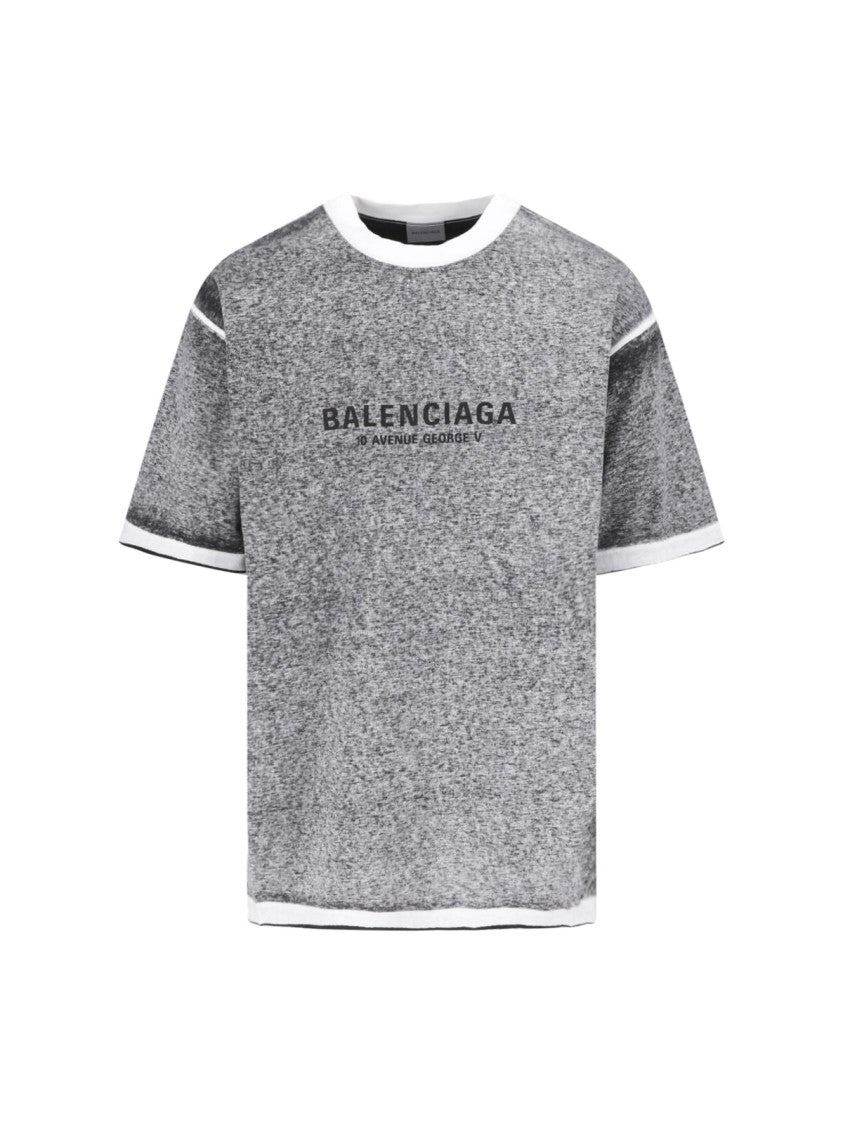 Balenciaga Gray Cotton Sketchy T-Shirt