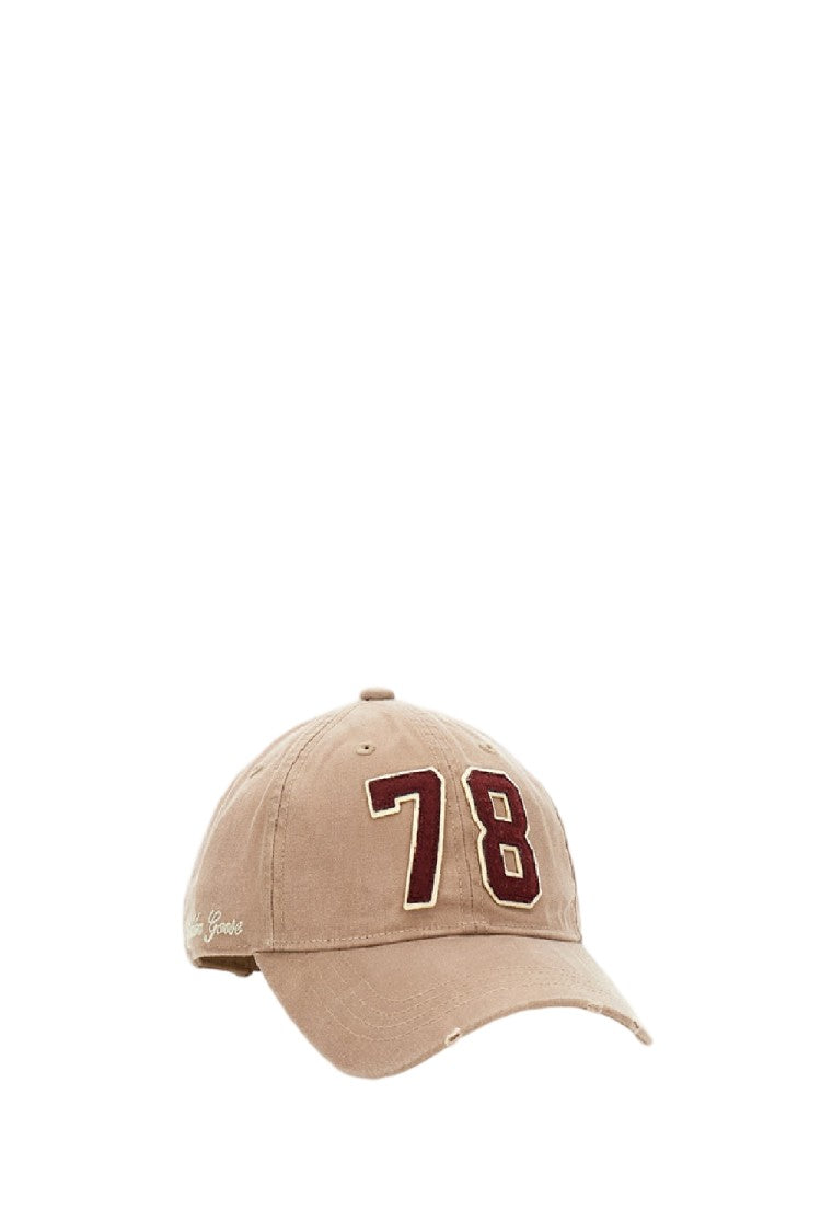 Golden Goose Beige Hat With Rounded Crown Design