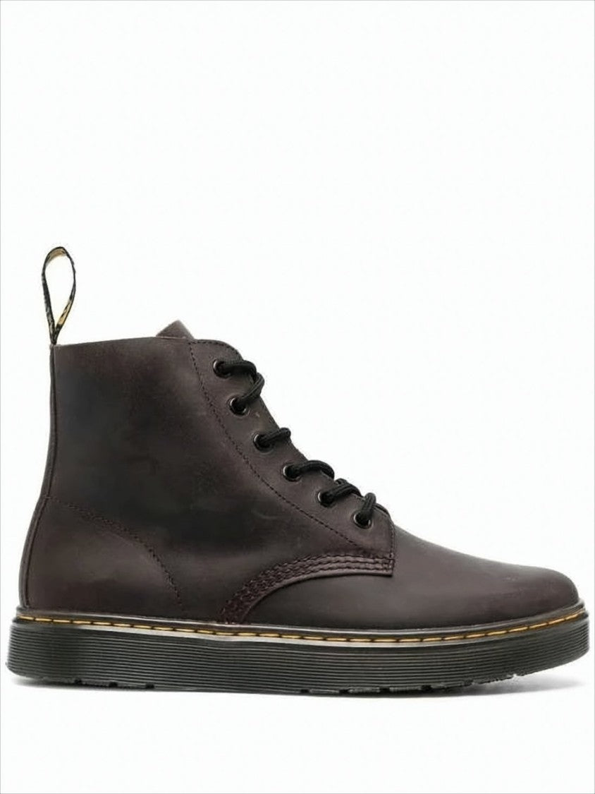 Dr. Martens Smooth Leather Ankle Boots With Classic Lace-Up Design