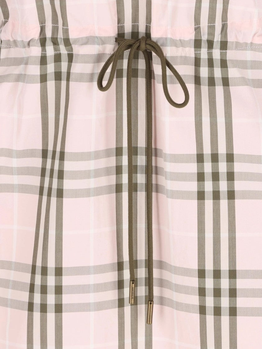 Burberry Pink Check Cotton Dress