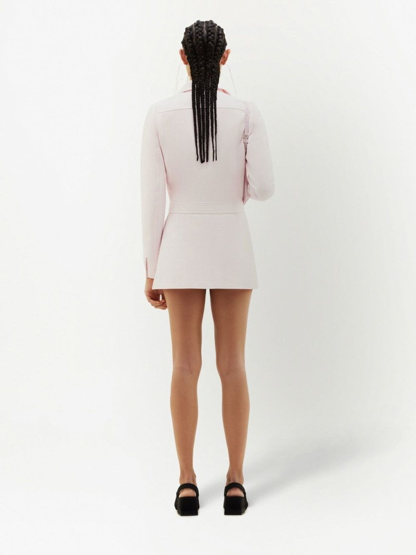 Courrèges Cropped Structured Jacket With High Collar