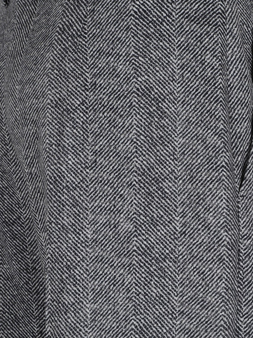 Ermanno Scervino Wide-Leg Trousers With Subtle Herringbone Pattern