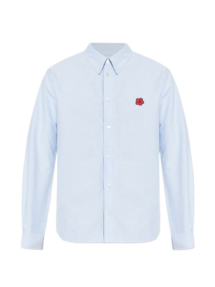 Kenzo Relaxed-Fit Blue Button-Down Shirt