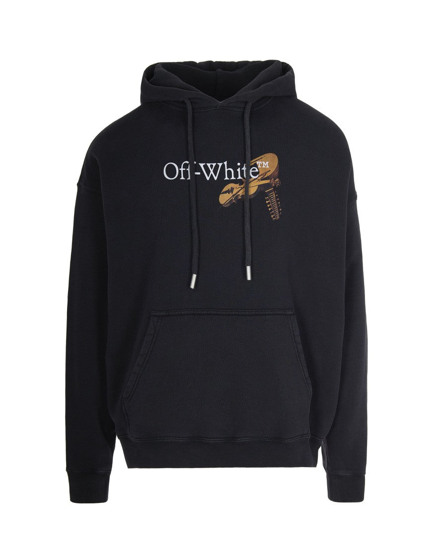 Off-White Cupid Arrow Skate Hoodie In Vintage Black/White