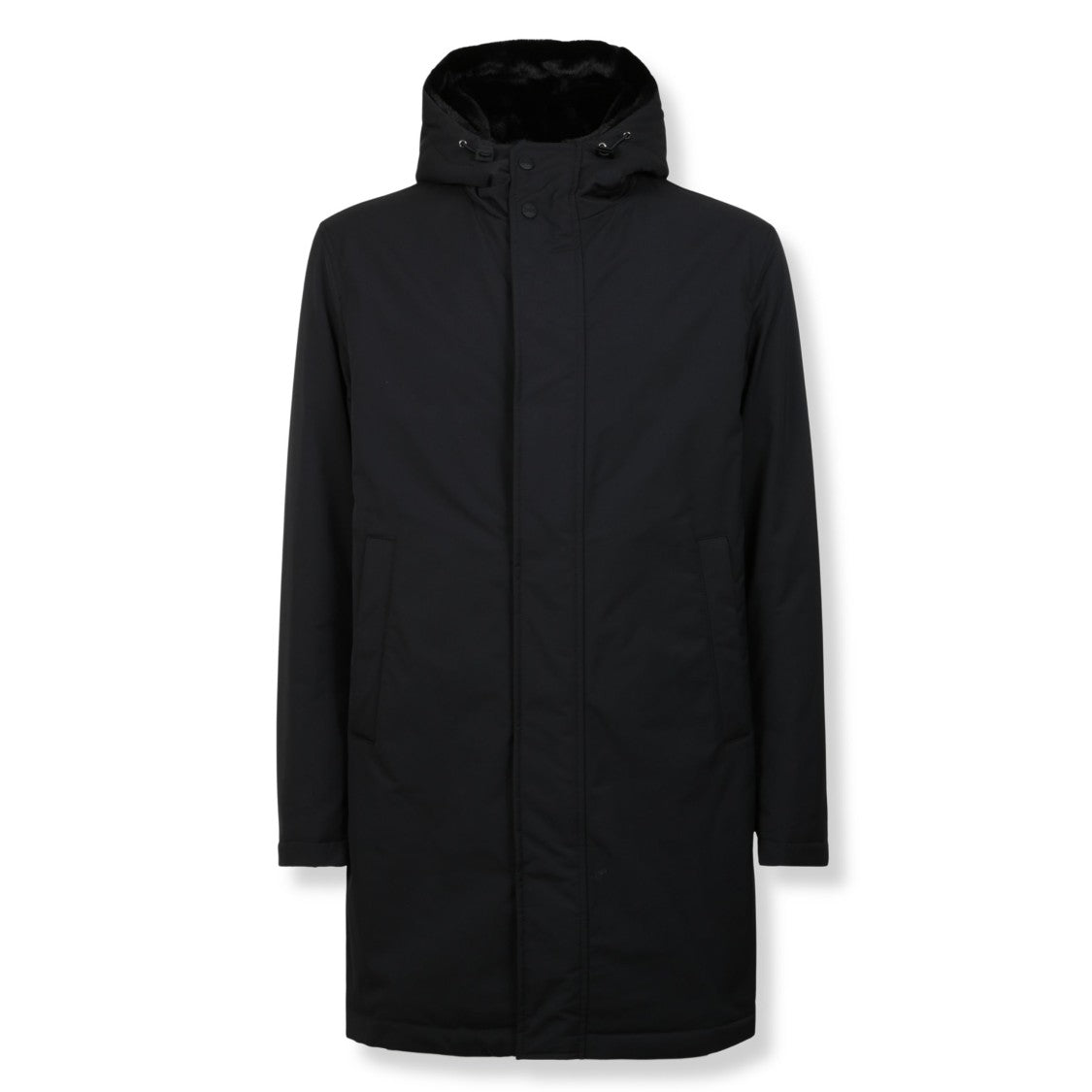 Herno Structured Minimalist Herno Parka With Hood And Functional Details