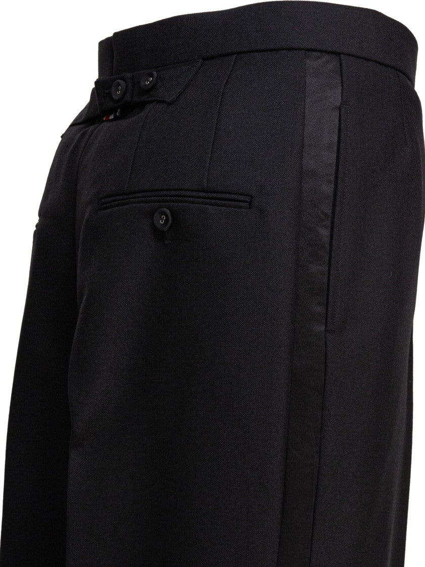 Thom Browne Straight-Leg Trousers In Wool-Mohair Blend