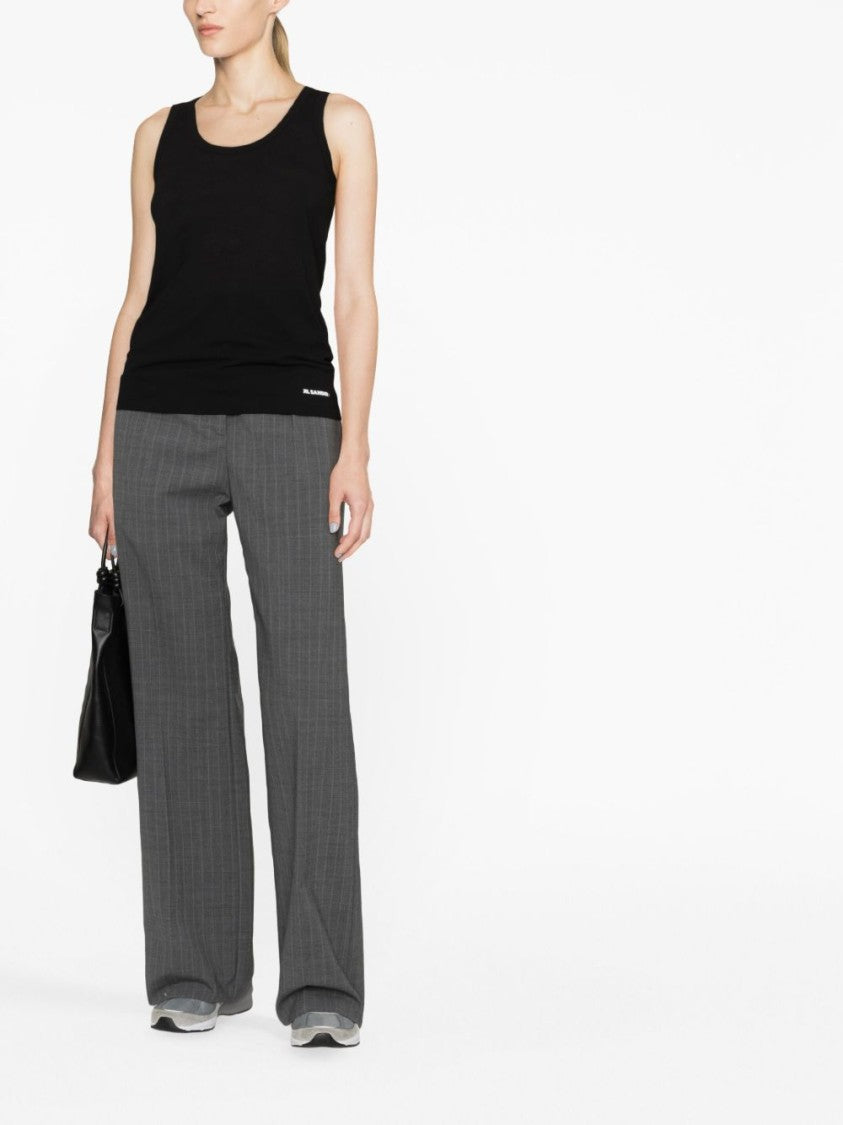 Jil Sander Cotton Scoop Neck Sleeveless Top