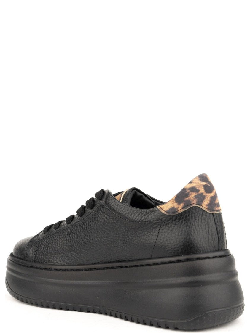 Sergio Moretti Black Cow Leather Trainers