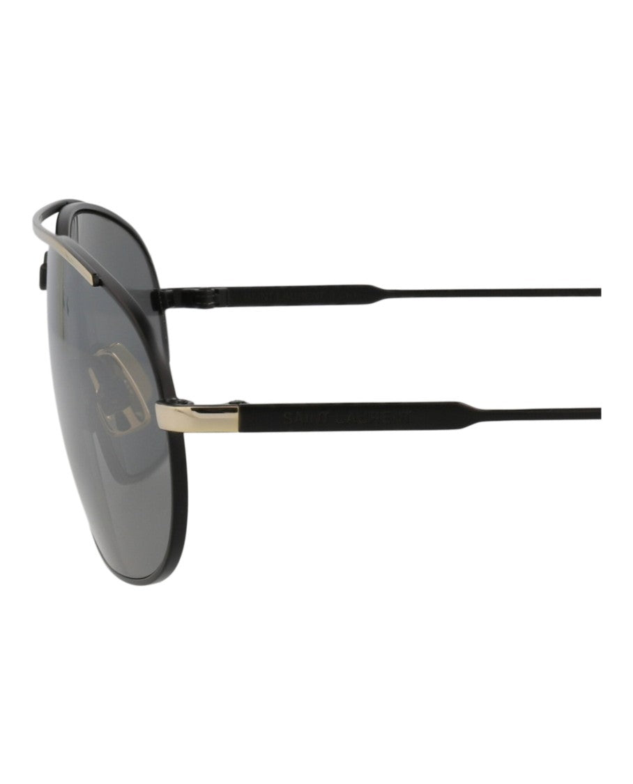 Saint Laurent Round-Frame Metal Sunglasses
