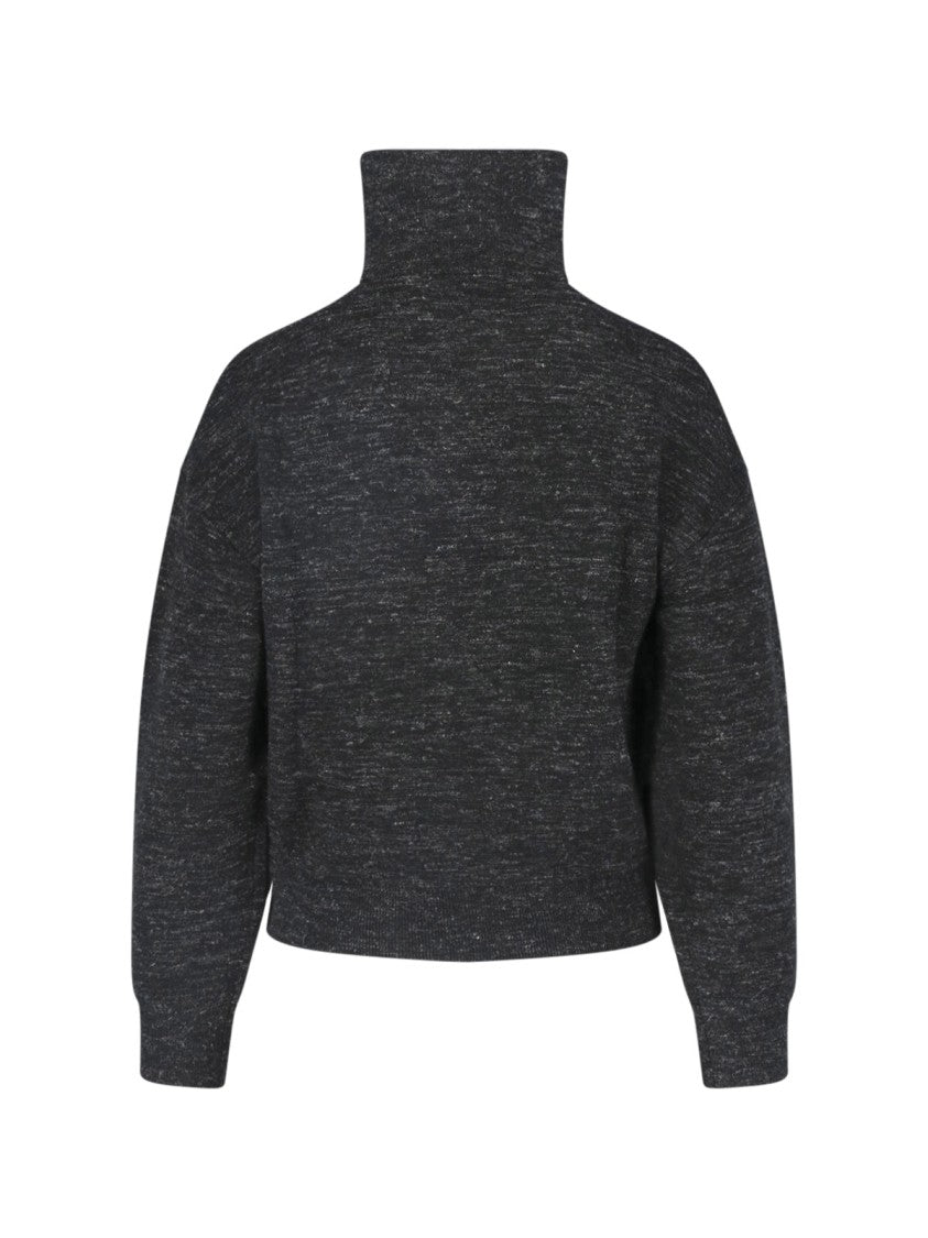 Isabel Marant Étoile Black Koxy Zip-Through Knit