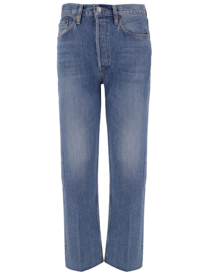 Re/Done Denim Washed Effect Cotton Denim Jeans