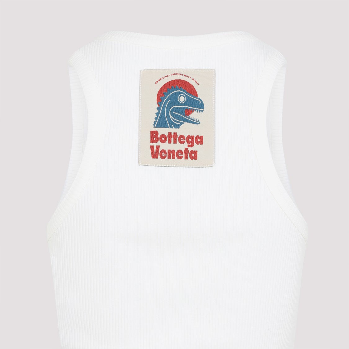 Bottega Veneta Chalk White Cotton Ribbed Tank Top
