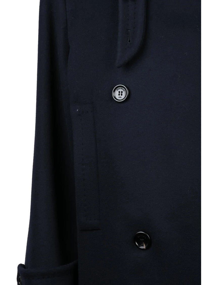 Max Mara Double-Breasted Laveno Peacoat In Wool Cashmere Blend