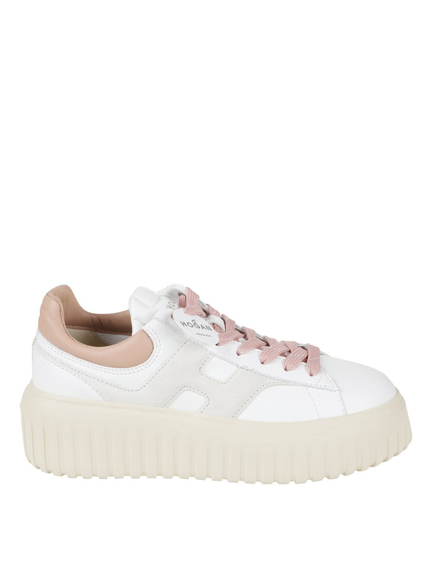 Hogan Chunky Platform Sneakers With Smooth And Textured Uppers