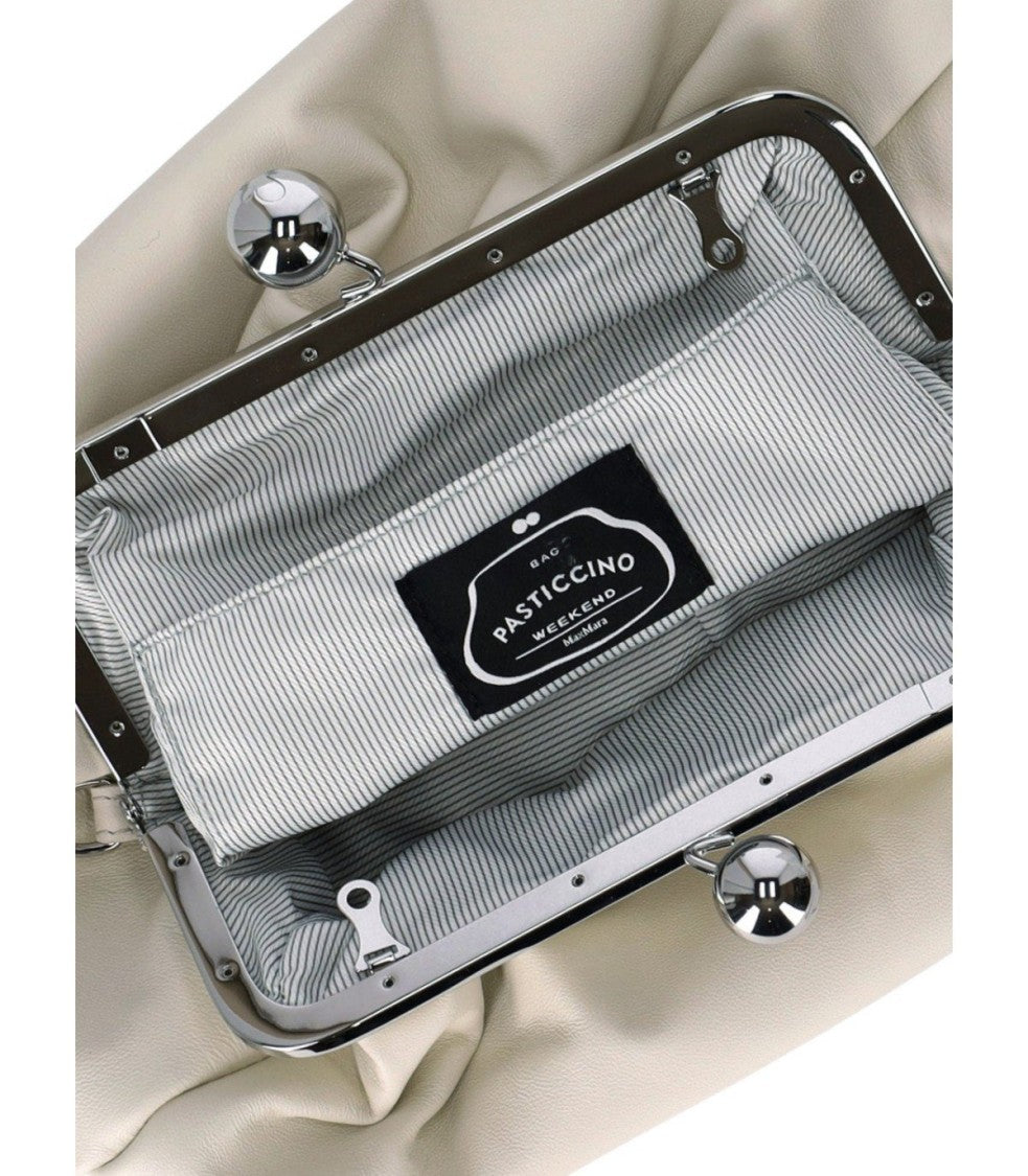 Max Mara Pasticcino Cubico Medium Ivory Clutch Bag