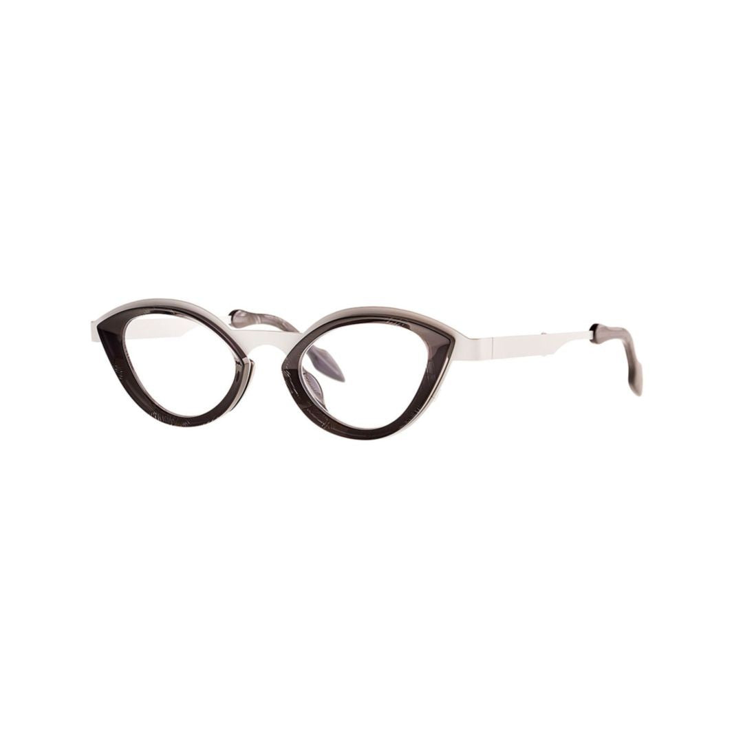 Theo Eye 011 Tack Room White + Astrahkan Bold Cat-Eye Eyeglasses