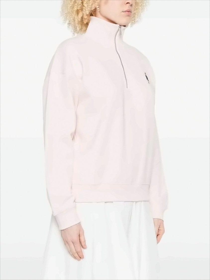 Maison Kitsuné Half-Zip Sweatshirt With Embroidered Fox Motif